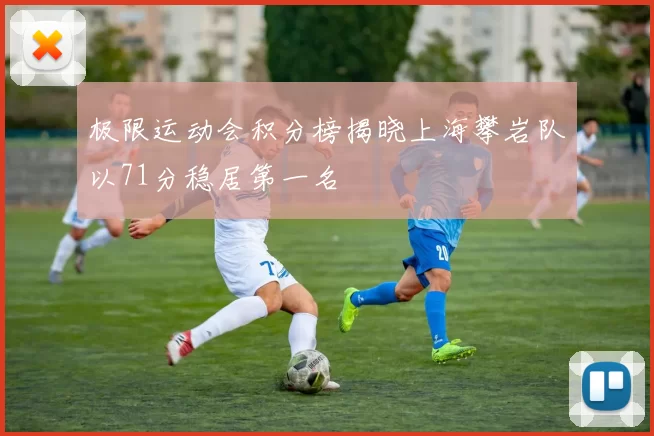 极限运动会积分榜揭晓上海攀岩队以71分稳居第一名